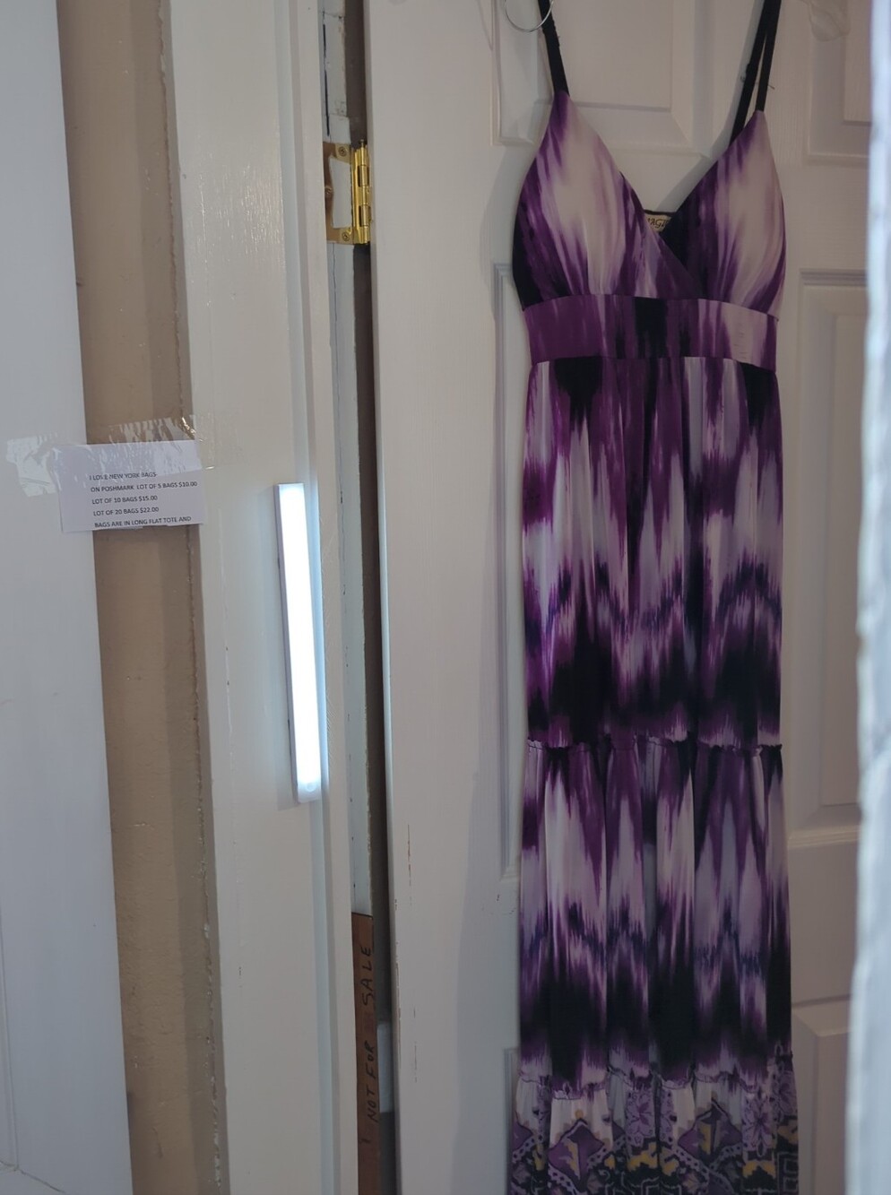 Maxi Dress Magic-Halter Style Bohemian Y2K Purple Watercolor Small Layered